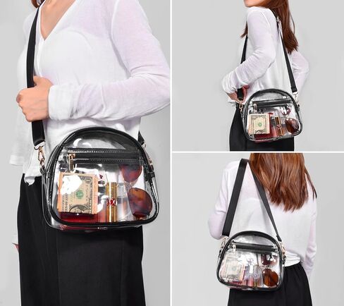 Clear Purse for Women Girls, Stadium Approved Clear Crossbody Bag,See Through Clear Bag with Adjustable Strap in Saudi Arabia