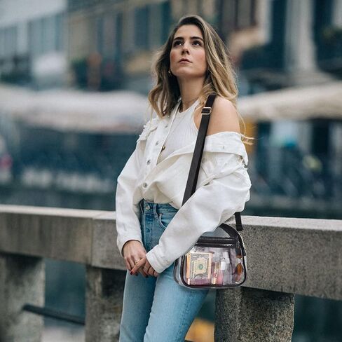 Clear Purse for Women Girls, Stadium Approved Clear Crossbody Bag,See Through Clear Bag with Adjustable Strap in Saudi Arabia