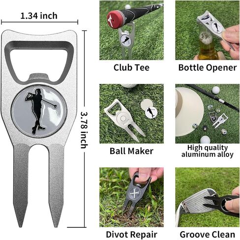 أداة إصلاح Divot للجولف 6 في 1 هدايا إكسسوارات الجولف المغناطيسية in Saudi Arabia
