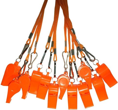 20 Pcs Plastic Loud Whistles with Lanyard for Referee Coaches Basketball Football Sports Training Game Event Lifeguard Survival Emergency Fun School Kids Tool Set Suppliers in Saudi Arabia