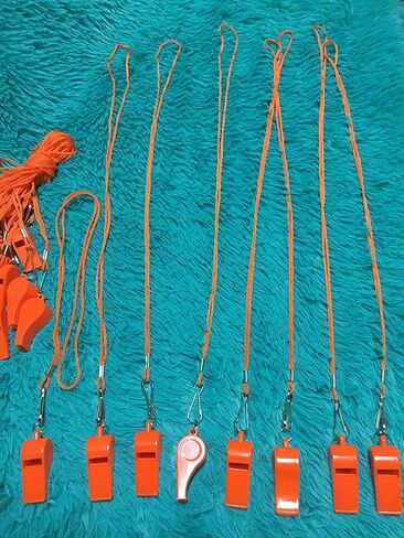 20 Pcs Plastic Loud Whistles with Lanyard for Referee Coaches Basketball Football Sports Training Game Event Lifeguard Survival Emergency Fun School Kids Tool Set Suppliers in Saudi Arabia