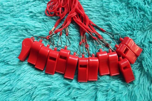 20 Pcs Plastic Loud Whistles with Lanyard for Referee Coaches Basketball Football Sports Training Game Event Lifeguard Survival Emergency Fun School Kids Tool Set Suppliers in Saudi Arabia