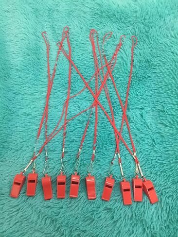 20 Pcs Plastic Loud Whistles with Lanyard for Referee Coaches Basketball Football Sports Training Game Event Lifeguard Survival Emergency Fun School Kids Tool Set Suppliers in Saudi Arabia