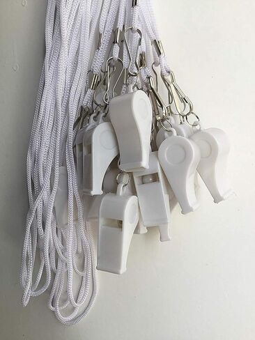 20 Pcs Plastic Loud Whistles with Lanyard for Referee Coaches Basketball Football Sports Training Game Event Lifeguard Survival Emergency Fun School Kids Tool Set Suppliers in Saudi Arabia