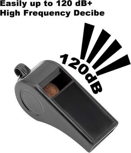 صافرة المدرب السوداء مع الحبل، 48 حزمة صافرة حكم كرة القدم في حالات الطوارئ مثالية للمدربين والمعلمين والحكام والتدريب والطوارئ in Kuwait