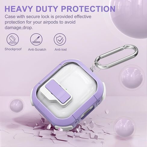 Clear Case for AirPods 3 Gen Case 2021, Automatic Snap Switch Secure Lock Airpod Case Cover for Apple Airpods 3rd Generation Charging Case with Metal Keychain,Army Green in Kuwait