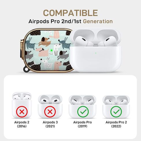 حافظة Maxjoy لأجهزة Airpods Pro الجيل الثاني/الجيل الأول مع قفل، حافظة Airpod Pro 2 على شكل زهرة مع قفل واقٍ صلب لجهاز iPod Pro 2 للنساء والرجال مع سلسلة مفاتيح لأجهزة Airpods Pro (2023/2022/2019) in Kuwait