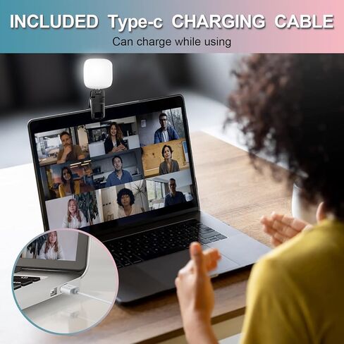 ضوء سيلفي، مصباح LED عالي الطاقة للهاتف مع حامل، ضوء بث خافت للكمبيوتر/الكمبيوتر المحمول/كاميرا الويب/الآيباد، لمكالمات التكبير/مؤتمرات الفيديو/البث المباشر/تيكتوك in Kuwait