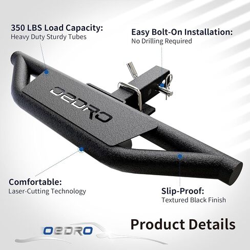OEDRO Hitch Step استبدال لمركبات الشاحنات مع 2 بوصة جهاز استقبال عقبة المصد الخلفي حامي ترقية قضيب خطوة عقبة in Saudi Arabia