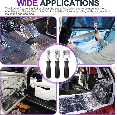 Swpeet 3Pcs 3Sizes Car Sound Deadening Roller Set, Auto Noise Roller Car Sound Deadener, Metal Installation Tool for Auto Car Sound Deadener, Installation Tool Rolling Wheel Interior Accessories in Saudi Arabia