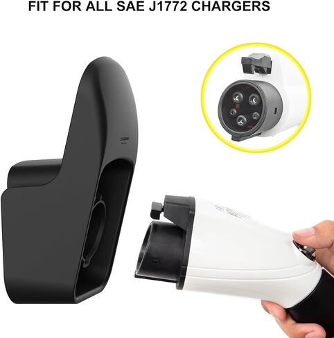 EV Charger Holder SAE J1772 Wall Mount Cable Organizer, Non-Rust Electric Vehicle Connector Nozzle Holster Dock (Holder & Cable Organizer) in Saudi Arabia