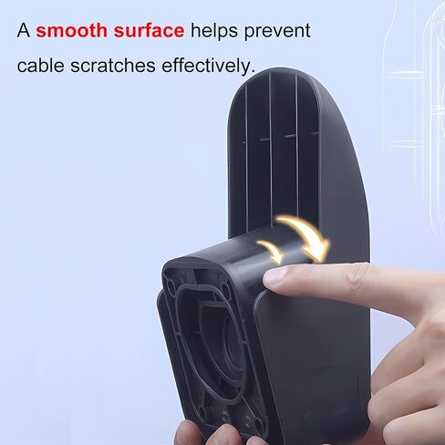 EV Charger Holder SAE J1772 Wall Mount Cable Organizer, Non-Rust Electric Vehicle Connector Nozzle Holster Dock (Holder & Cable Organizer) in Saudi Arabia