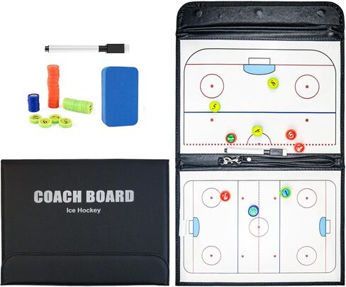 Ice Hockey Coaching Board, Magnetic Tactics Coaches Board with Pen, Erasable Strategy Board Coach Equipment Tool Accesories for Training and Teaching in Saudi Arabia