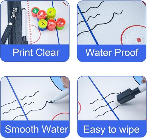 لوحة تدريب هوكي الجليد، لوحة تدريب التكتيكات المغناطيسية مع قلم، لوحة إستراتيجية قابلة للمسح، ملحقات أدوات معدات التدريب للتدريب والتدريس in Kuwait