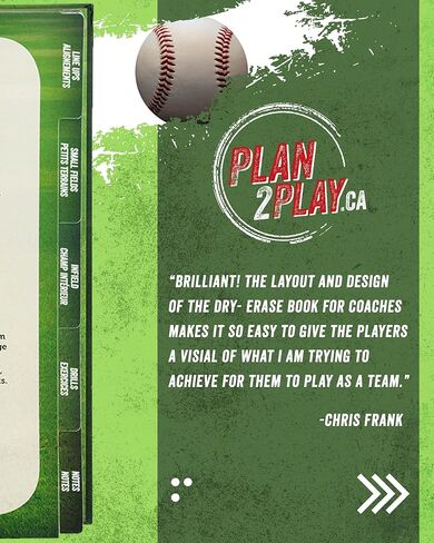 كتاب المسح الجاف للبيسبول للمدربين، لوح التدريب على المسح الجاف، أفضل هدايا لمدرب البيسبول، لوح مشبك البيسبول للمدرب in Kuwait