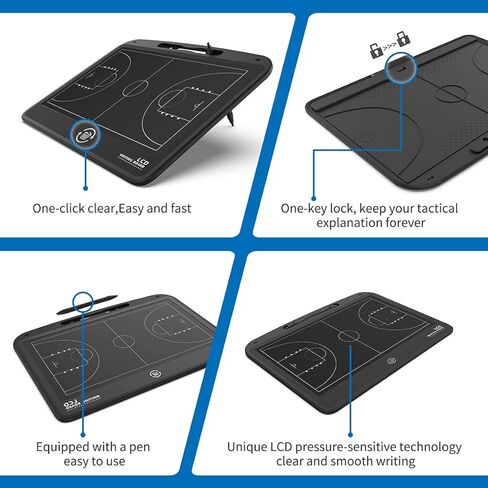 VNVDFLM LCD لوحة تدريب كرة السلة/كرة القدم، لوحة تدريب تكتيكية إلكترونية، لوحة مدرب كرة السلة/كرة القدم، ملحقات معدات تدريب كرة السلة، هدية مدرب كرة السلة in Kuwait
