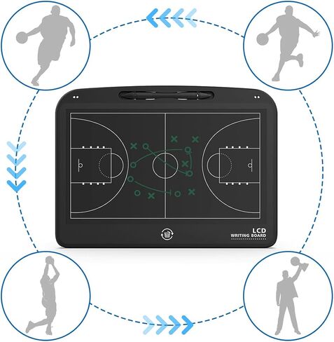 VNVDFLM LCD لوحة تدريب كرة السلة/كرة القدم، لوحة تدريب تكتيكية إلكترونية، لوحة مدرب كرة السلة/كرة القدم، ملحقات معدات تدريب كرة السلة، هدية مدرب كرة السلة in Kuwait