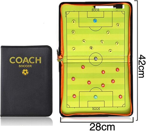 Soccer Coaching Tactical Board, Portable Magnetic Football Coach Blackboard Futsal Tactics Strategy Board - Sport Gift Training Assistant Equipment KIt with Player Markers, Pen and Eraser in Kuwait