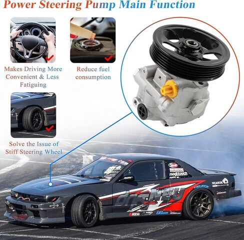 مضخة توجيه كهربائية 21-331 تناسب البكرة لـ 2008-2012 لـ Impreza 2.0L 2.5L، 2009 2010 لمضخة مساعدة الطاقة Forester 2.5L، استبدل OE 34430-FG020، 34430FG011، 34430FG020 in Saudi Arabia
