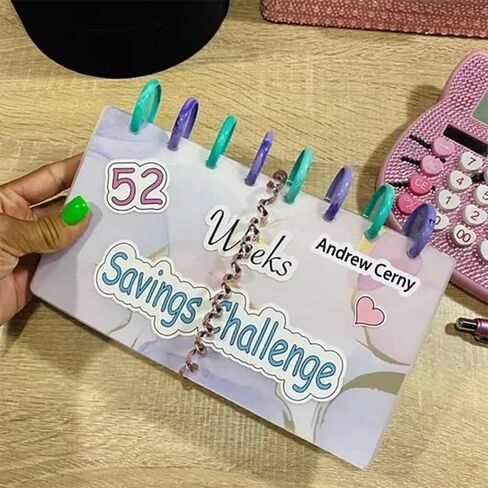 Savings Binder l 52 Week Savings Challenge, Money Binder for Saving,2024 New Reusable Budget Binder Challenges Notebook, 100 Envelopes Money Saving Challenge in Saudi Arabia