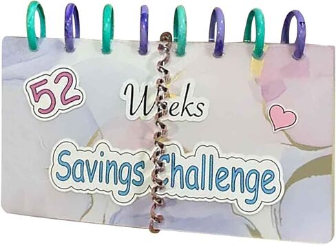 Savings Binder l 52 Week Savings Challenge, Money Binder for Saving,2024 New Reusable Budget Binder Challenges Notebook, 100 Envelopes Money Saving Challenge in Saudi Arabia