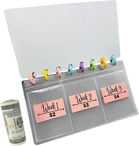 Savings Binder l 52 Week Savings Challenge, Money Binder for Saving,2024 New Reusable Budget Binder Challenges Notebook, 100 Envelopes Money Saving Challenge in Saudi Arabia