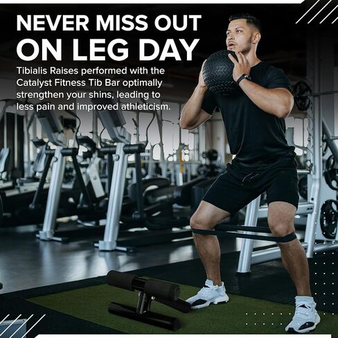 Catalyst Tib Bar, Premium Steel Tibialis Bar, Tibialis Trainer, Tibia Dorsi Calf Raise Machine, Knees Over Toes Equipment for Strengthening Calves/Shins/Ankles, Fits 2" Olympic Weight Plates in Saudi Arabia