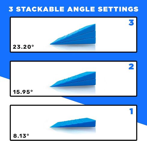 Adjustable Non-Slip Squat Wedge Blocks Pair (6 PCS) for Knee Exercises & Heel Elevated Squats (Slant Board Alternative) | Armored Lion in Saudi Arabia