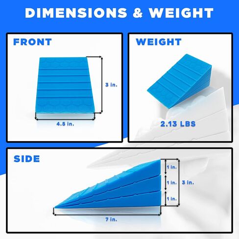 Adjustable Non-Slip Squat Wedge Blocks Pair (6 PCS) for Knee Exercises & Heel Elevated Squats (Slant Board Alternative) | Armored Lion in Saudi Arabia