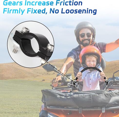 ATV Mud Strap for Handlebars, 0.75-1.37 Inch ATV Motorcycle Mud Grab Strap Compatible with Can-Am Outlander Renegade Polaris Sportsman Honda Foreman Fourtrax Rancher Snowmobile (BLACK) in Saudi Arabia