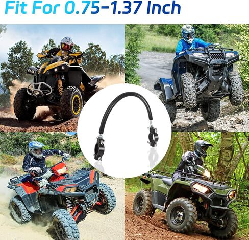 ATV Mud Strap for Handlebars, 0.75-1.37 Inch ATV Motorcycle Mud Grab Strap Compatible with Can-Am Outlander Renegade Polaris Sportsman Honda Foreman Fourtrax Rancher Snowmobile (BLACK) in Saudi Arabia