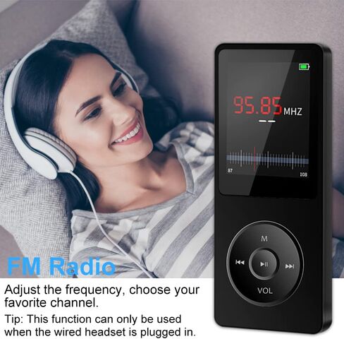 مشغل MP3 SKYBESS مع بلوتوث، مشغل موسيقى MP3 بسعة 32 جيجابايت مع فتحة بطاقة TF، مشغلات MP3 المحمولة مع وظيفة تشغيل راديو FM/فيديو/تشغيل عشوائي مع مكبر صوت خارجي، بما في ذلك سماعات الأذن in Kuwait