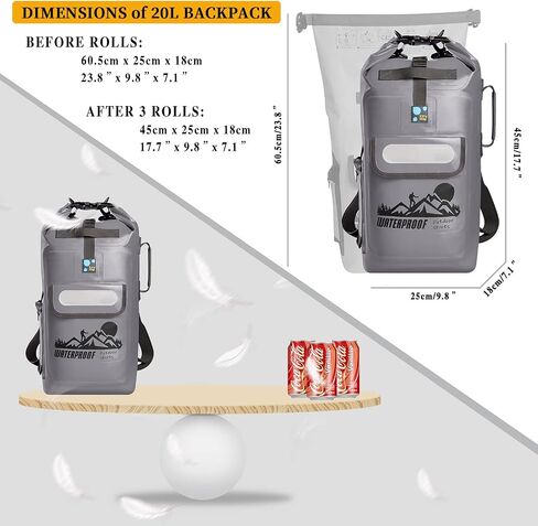IDRYBAG Dry Bag Backpack Waterproof Floating 20L/30L/40L, Dry Bags Waterproof Backpack for Men, Dry Sack Waterproof Bag Kayak in Saudi Arabia