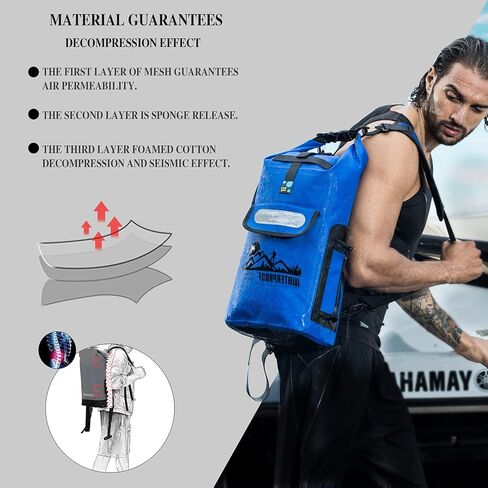 IDRYBAG Dry Bag Backpack Waterproof Floating 20L/30L/40L, Dry Bags Waterproof Backpack for Men, Dry Sack Waterproof Bag Kayak in Saudi Arabia