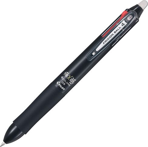 Pilot Frixion Ball Knock 4 Color Gel Ink Multi-Pen, Black (LKFB-80EF-B) in Saudi Arabia