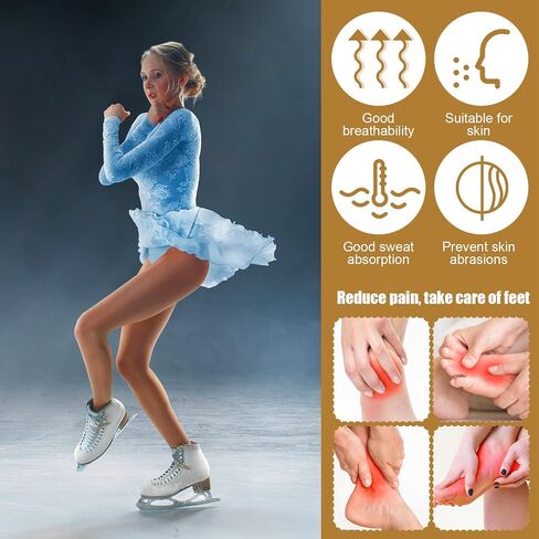 Ankle Sleeve, Padded Skate Socks Ankle Gel Pads Ankle Protector for Boots Moisturizing Gel Skate Ankle Guards Ice Skating Protection for Foot Skating Riding Skates Splints Braces in Saudi Arabia