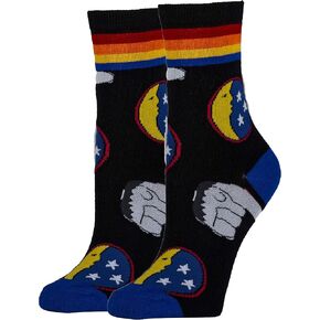 Women's Novelty Crew Socks, Oooh Yeah Funny Socks, Crazy Silly Socks - 90210