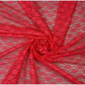 MDS Pack of 5 Yard Bridal Solid Raschel Lace Fabric, Vintage Lace Fabric Bolt for Wedding Dress,Fashion, Crafts, Decorations Lace Trim Fabric 55" Width- Dusty Pink