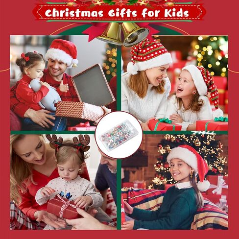 Christmas Clip on Earrings Gift for Kids Teen Girls Hypoallergenic 7 Pairs Sets Optional, Little Girl Cute Christmas Tree Santa Snowman Stockings Elk Small Clip in Earrings Jewelry Gifts in Saudi Arabia