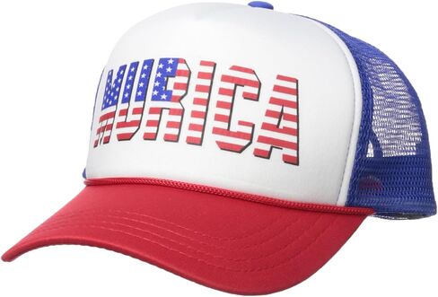 Mean Gear - Murica - Fourth of July USA America Patriot - Vintage Retro Style Trucker Cap Hat in Saudi Arabia