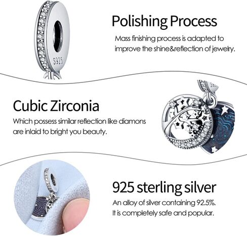 Pandach 925 Sterling Silver Charm for Bracelets Necklace Dangle Pendant Bead Girl Jewelry Beads Gifts for Women in Kuwait