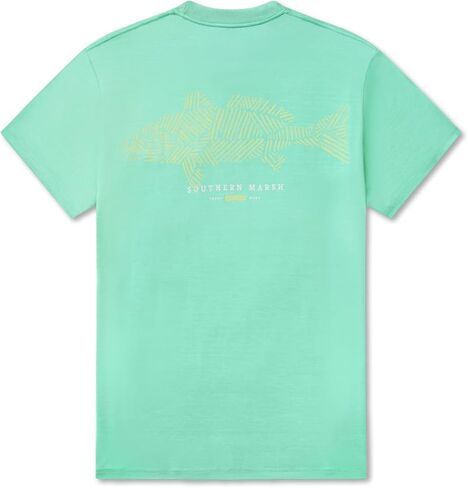 Southern Marsh FieldTec Heathered Performance Tee - Redfish in Saudi Arabia