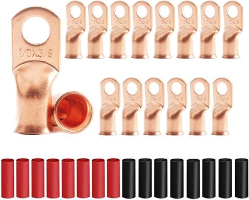 2 AWG 5/16 بوصة مسمار (25 قطعة)، طرف حلقي للبطارية شديدة التحمل، موصلات قياس، عروات أسلاك نحاسية، أطراف طرفية، أطراف الكابلات، ثقوب عارية، طرف طرفي أنبوبي in Kuwait