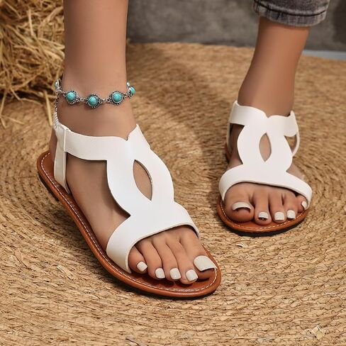 flat sandals for women open toe fashion casual Ankle Strap Summer sandals for women 2024 in Saudi Arabia