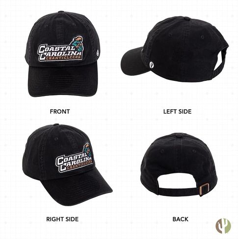 Coastal Carolina University Baseball Hat Chanticleers CCU Brimmed Embroirderd Hats Cap Adjustable Cloth Strap Adult (Style D) Teal in Saudi Arabia