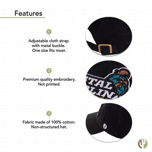 Coastal Carolina University Baseball Hat Chanticleers CCU Brimmed Embroirderd Hats Cap Adjustable Cloth Strap Adult (Style D) Teal in Saudi Arabia