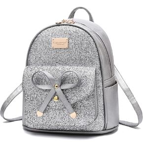 I IHAYNER Girls Bowknot Cute Leather Backpack Mini Backpack Purse for Women