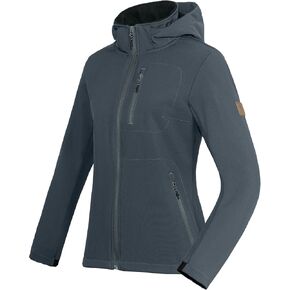 Little Donkey Andy Women’s Softshell Jacket, Ski Snowboarding Jacket with Removable Hood, Fleece Lined and Water Repellent