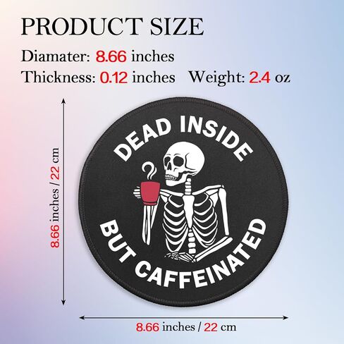 Funny Work Round Mouse Pad, But Did You Document It Mousepad for Desk Decor, Small Mouse Mat with Non-Slip Rubber Base Stitched Edge for Gaming Work Laptop Wireless Mouse, Colleague Gifts in Kuwait