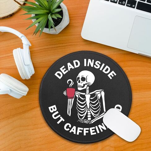 Funny Work Round Mouse Pad, But Did You Document It Mousepad for Desk Decor, Small Mouse Mat with Non-Slip Rubber Base Stitched Edge for Gaming Work Laptop Wireless Mouse, Colleague Gifts in Kuwait